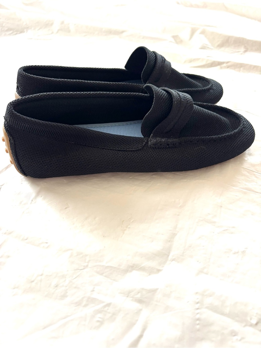 NWOT Frank Mully Black Loafer Flats Slip on Driving shoes Square Toe SZ 7.5